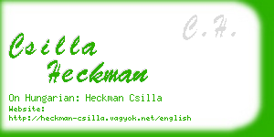 csilla heckman business card